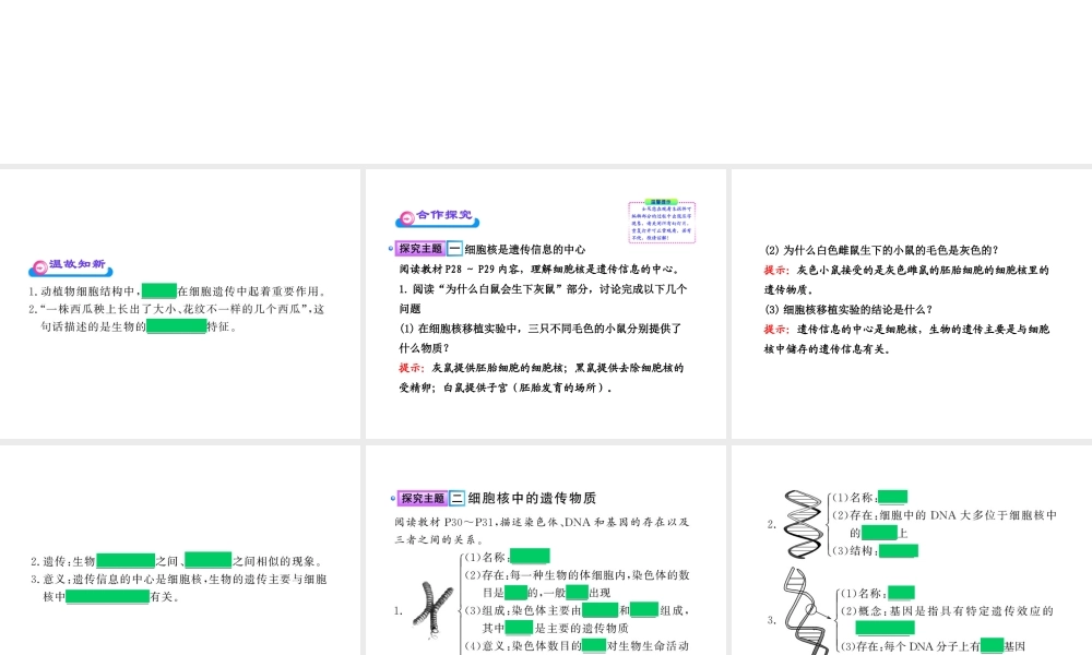 八年级生物上册 第十五章 第一节 DNA是主要的遗传物质课件 苏教版