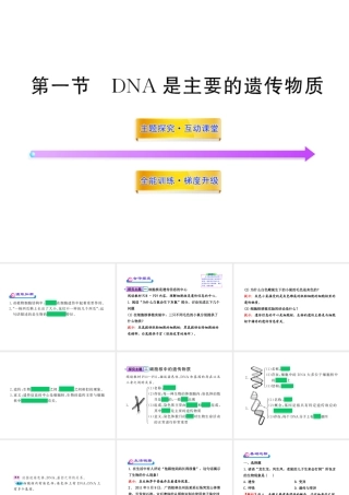 八年级生物上册 第十五章 第一节 DNA是主要的遗传物质课件 苏教版