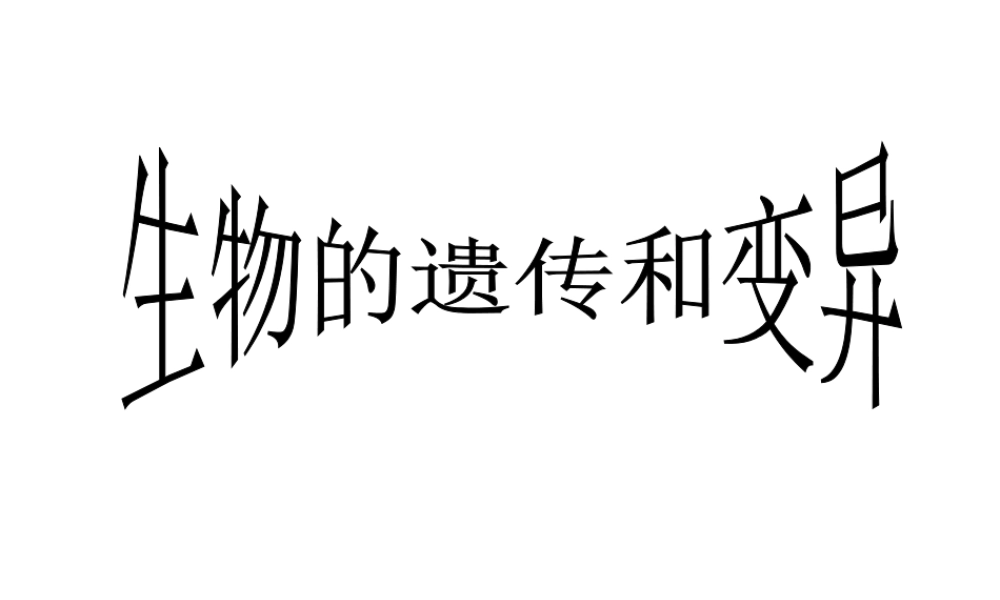 八年级生物上册《遗传和变异》课件 苏教版