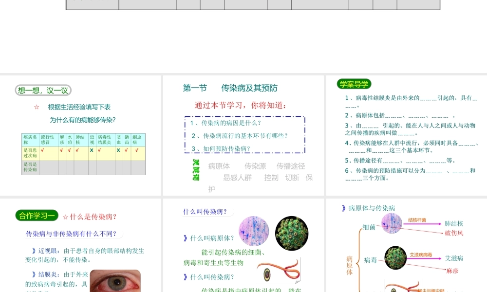 八年级生物下册 8.1.1传染病及其预防课件4 （新版）新人教版-（新版）新人教级下册生物课件