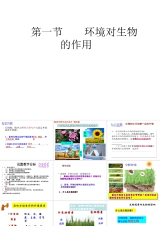 八年级生物下册 6.1.1 环境对生物的作用课件 （新版）济南版-（新版）济南级下册生物课件