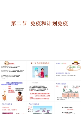 八年级生物下册 8.1.2 免疫和计划免疫课件 新人教版