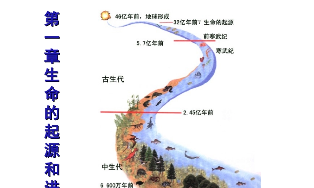 八年级生物下册 5.1.1《生命的起源》课件 济南版