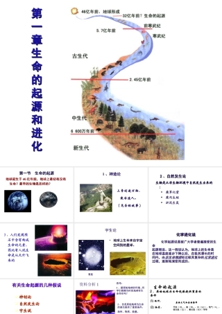 八年级生物下册 5.1.1《生命的起源》课件 济南版