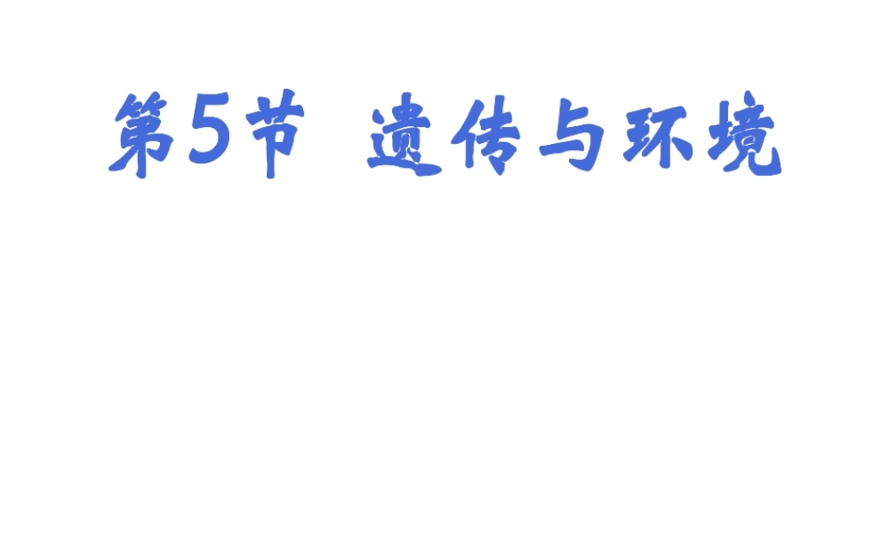 八年级生物上册《遗传与环境》课件1 北师大版