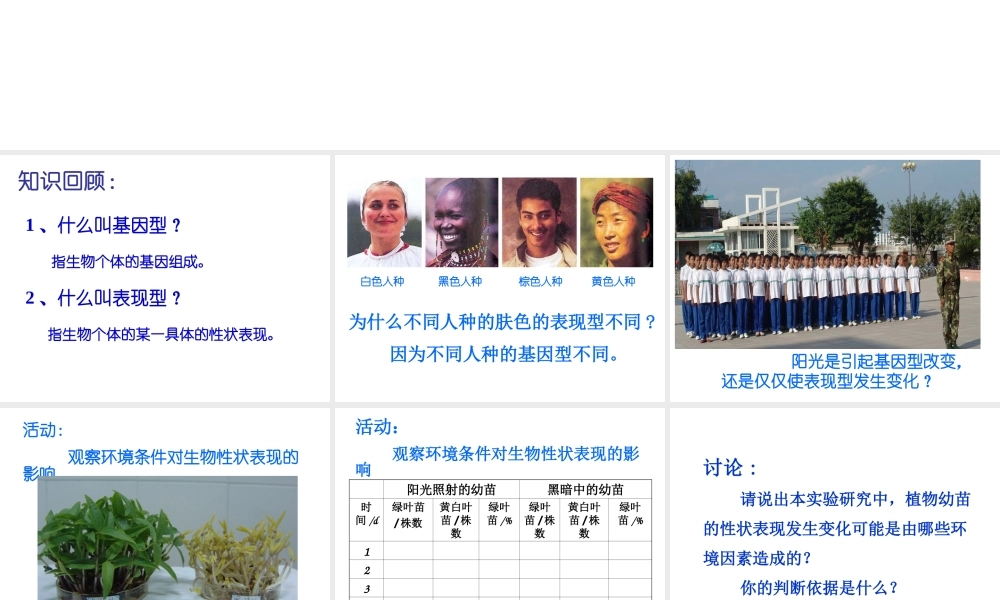 八年级生物上册《遗传与环境》课件1 北师大版
