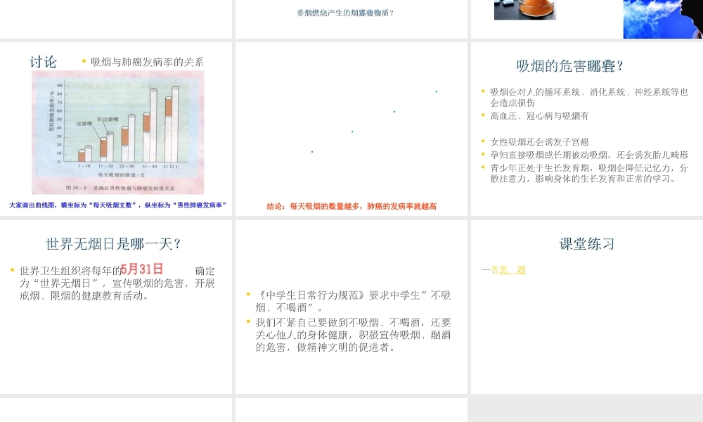 八年级生物上册《远离烟酒》课件 苏教版