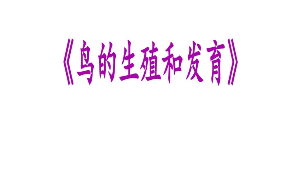 八年级生物下册 7.1.4 鸟的生殖和发育说课课件 （新版）新人教版-（新版）新人教版初中八年级下册生物课件