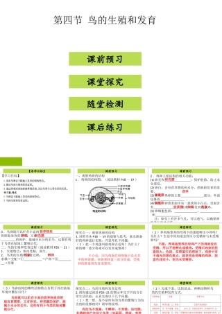 八年级生物下册 7.1.4鸟的生殖和发育课件 （新版）新人教版-（新版）新人教版初中八年级下册生物课件