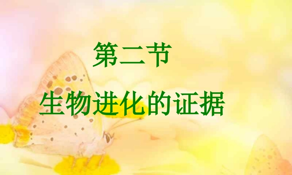 八年级生物下册 5.1.2 生物进化的证据课件 济南版