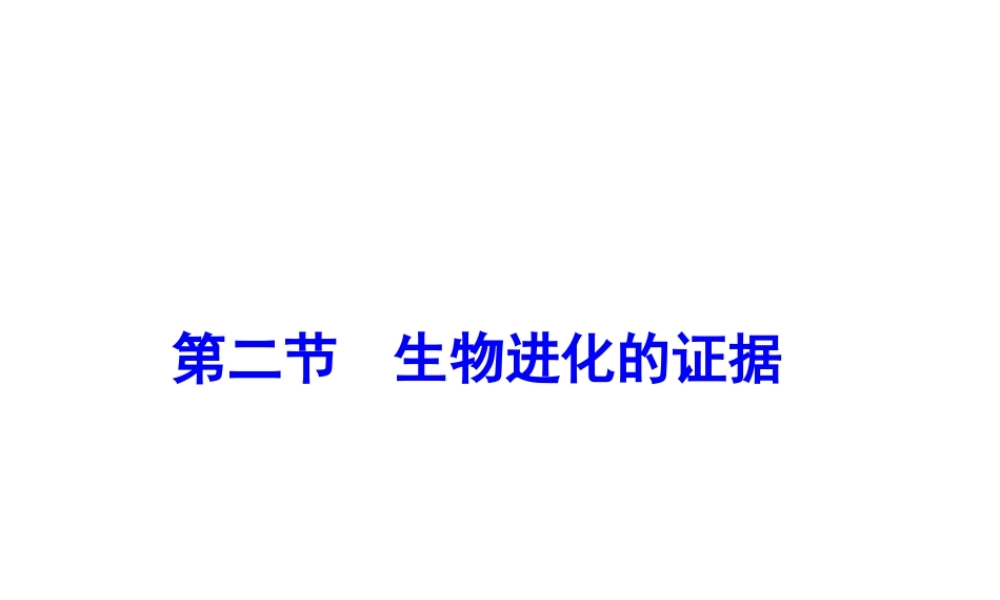 八年级生物下册 5.1.2 生物进化的证据课件 济南版-济南级下册生物课件
