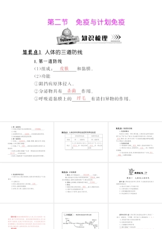 八年级生物下册 8.1.2《免疫与计划免疫》配套课件 人教新课标版