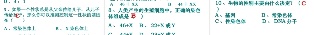 八年级生物下册 7.2.4人的性别遗传公开课教学课件 （新版）新人教版-（新版）新人教级下册生物课件