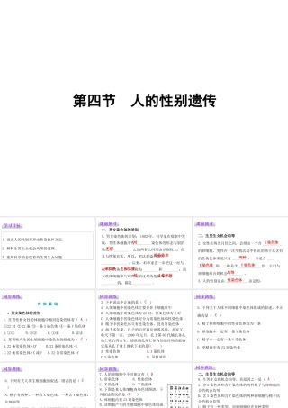 八年级生物下册 7.2.4人的性别遗传课件（新版）新人教版-（新版）新人教级下册生物课件