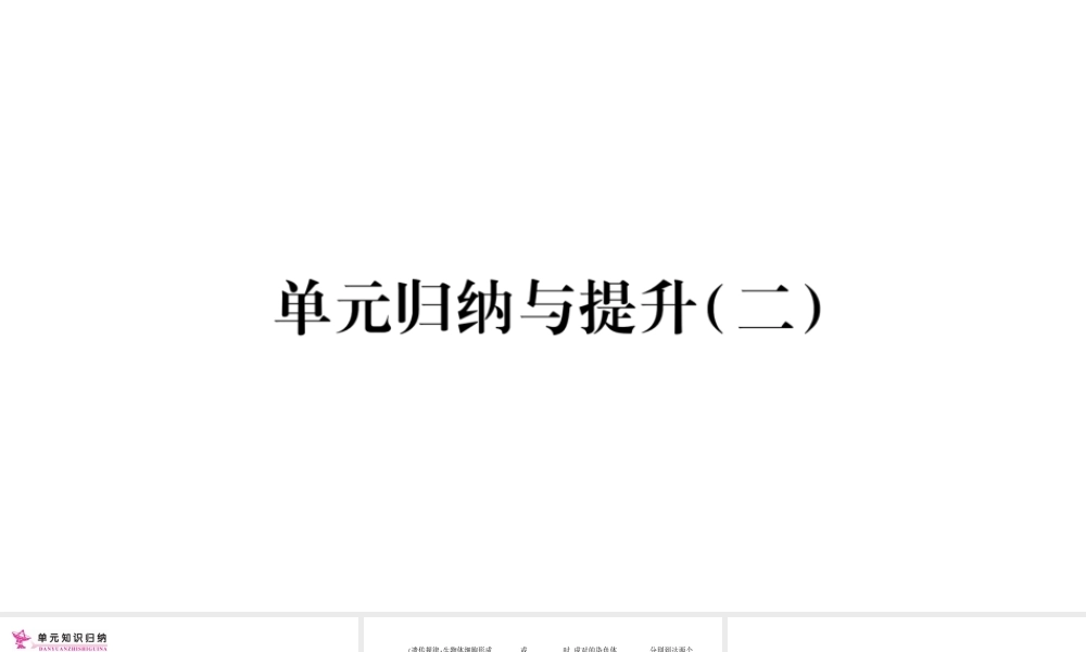八年级生物下册 7.2 生物的遗传和变异单元归纳提升课件 （新版）新人教版-（新版）新人教级下册生物课件