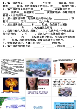 八年级生物下册 5.2.1 安全用药课件 鲁科版-鲁科版初中八年级下册生物课件