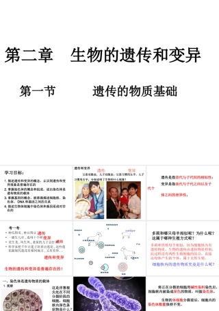 八年级生物下册 7.2 生物的遗传和变异课件 新人教版-新人教级下册生物课件