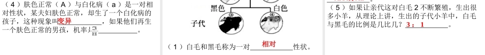 八年级生物下册 7.2 生物的遗传和变异综合检测课件 （新版）新人教版-（新版）新人教版初中八年级下册生物课件