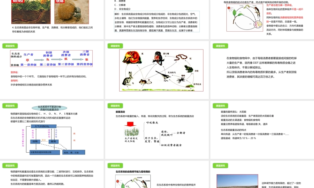 八年级生物下册 14.3 生态系统课件 北京课改版-北京课改版初中八年级下册生物课件