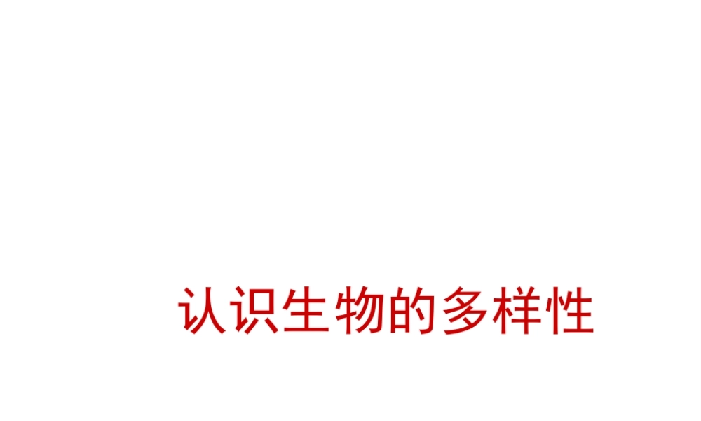 八年级生物下册 6.2 认识生物的多样性课件 （新版）新人教版-（新版）新人教级下册生物课件