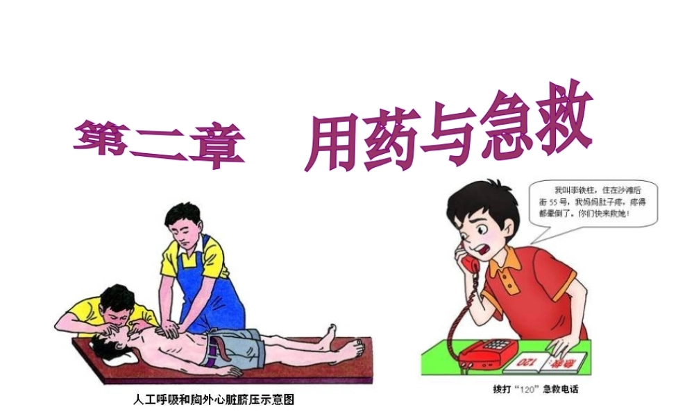 八年级生物下册 8.2 用药和急救（第2课时）课件 （新版）新人教版-（新版）新人教级下册生物课件