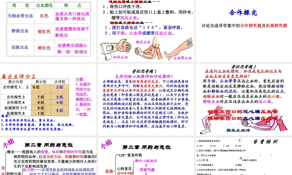 八年级生物下册 8.2 用药和急救课件 （新版）新人教版-（新版）新人教版初中八年级下册生物课件