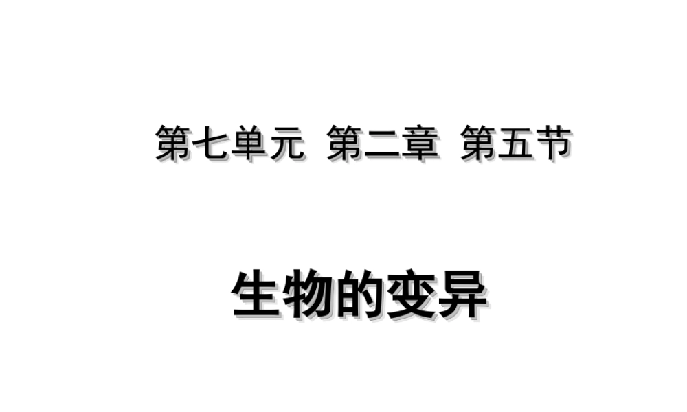 八年级生物下册 7.2.5 生物的变异课件 （新版）新人教版-（新版）新人教版初中八年级下册生物课件