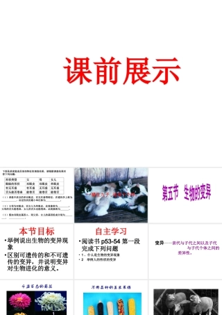 八年级生物下册 22.5 生物的变异课件 （新版）苏教版-（新版）苏教版初中八年级下册生物课件