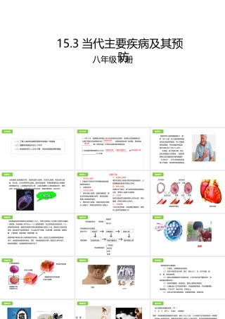 八年级生物下册 15.3 当代主要疾病及其预防课件 北京课改版-北京课改级下册生物课件