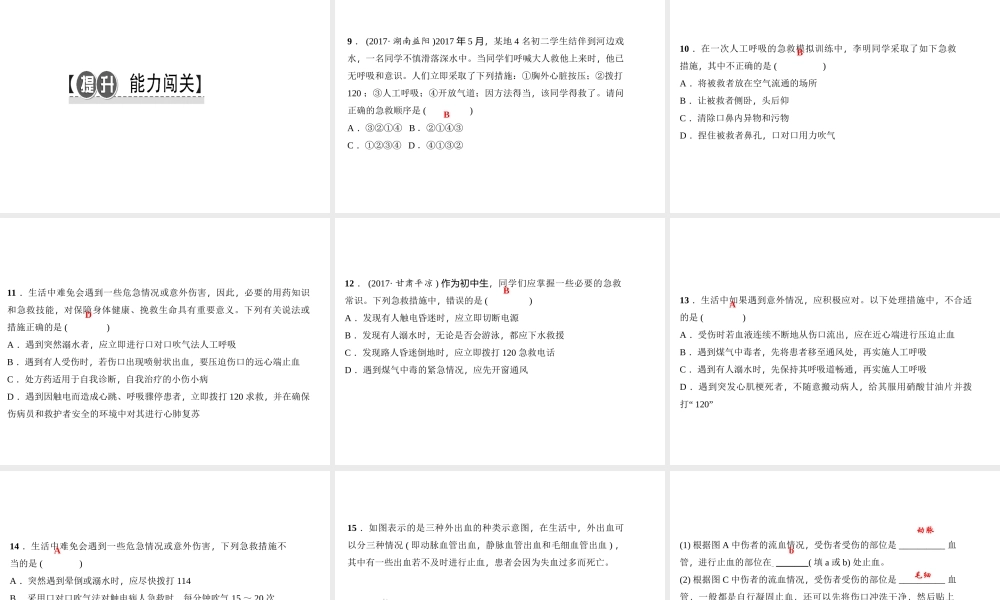 八年级生物下册 8.2 用药与急救（第2课时）课件 （新版）新人教版-（新版）新人教级下册生物课件