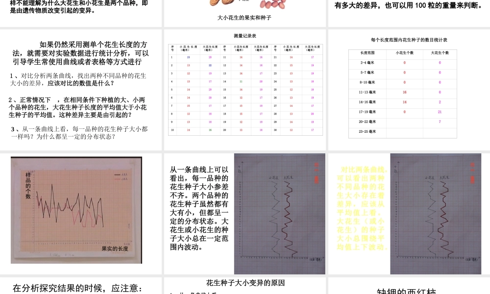 八年级生物下册 7.2.5 生物的变异课件3 （新版）新人教版