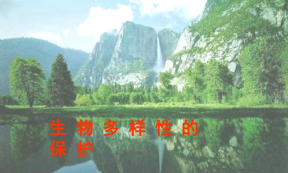 八年级生物下册 6.2.2生物多样性的保护教学课件 济南版