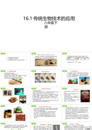 八年级生物下册 16.1 传统生物技术的应用课件 北京课改版-北京课改级下册生物课件
