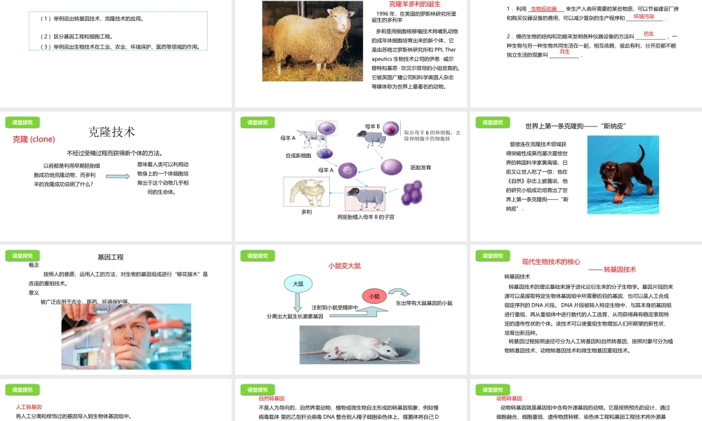 八年级生物下册 16.2 现代生物技术的发展课件 北京课改版-北京课改版初中八年级下册生物课件