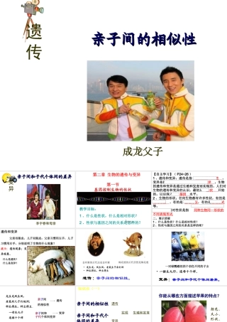 八年级生物下册 7.2.1 基因控制生物的性状课件1 新人教版