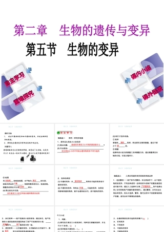 八年级生物下册 7.2.5生物的变异课件 （新版）新人教版-（新版）新人教版初中八年级下册生物课件