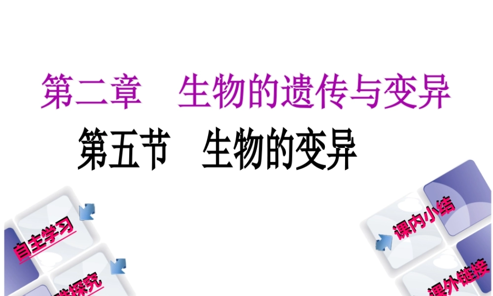 八年级生物下册 7.2.5生物的变异课件 （新版）新人教版-（新版）新人教级下册生物课件