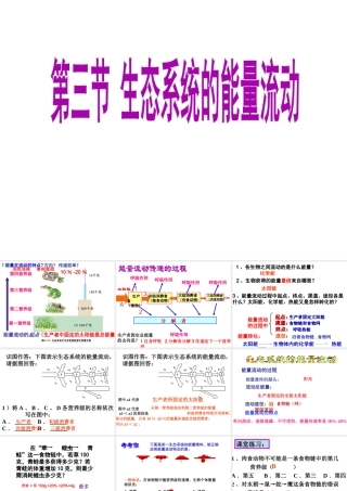 八年级生物下册 6.2.3 生态系统的能量流动课件 （新版）济南版-（新版）济南版初中八年级下册生物课件