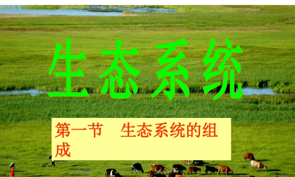 八年级生物下册 8.2.1 生态系统的组成课件 济南版-济南级下册生物课件