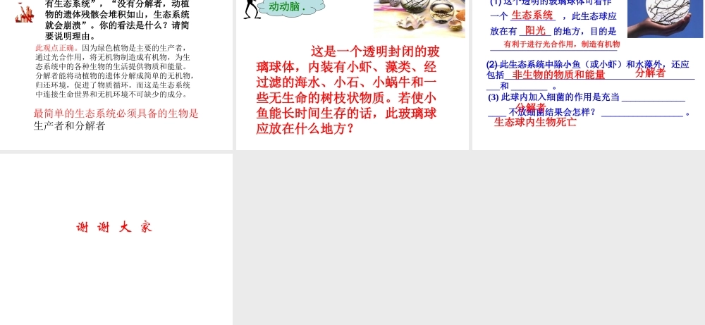 八年级生物下册 8.2.1 生态系统的组成课件 济南版-济南级下册生物课件