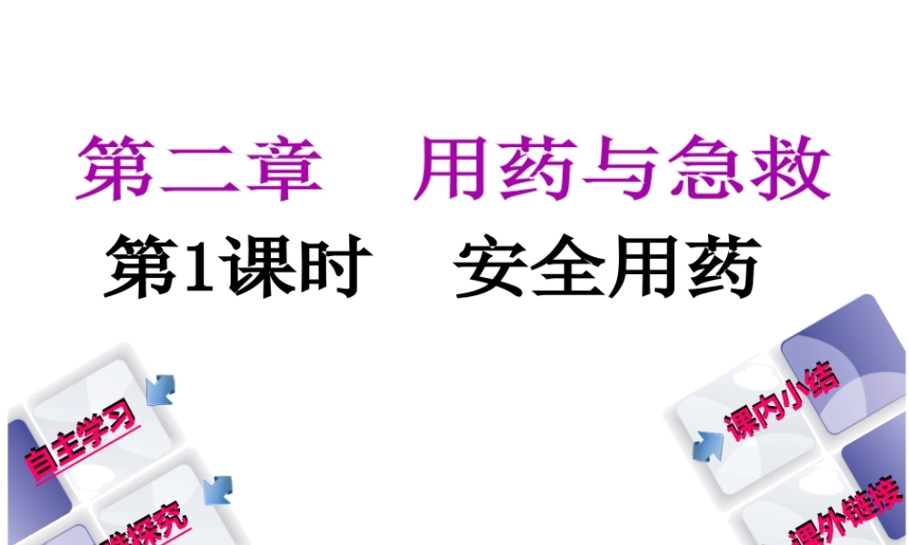 八年级生物下册 8.2用药与急救第1课时安全用药课件 （新版）新人教版-（新版）新人教版初中八年级下册生物课件