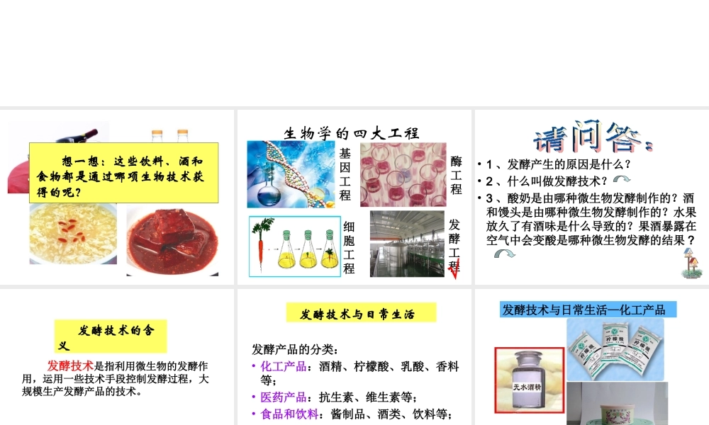 八年级生物下册 23.1 源远流长的发酵技术课件 苏教版