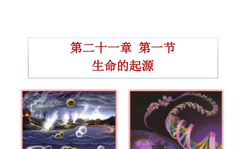 八年级生物下册 21.1《生命的起源》课件1 （新版）北师大版-（新版）北师大级下册生物课件