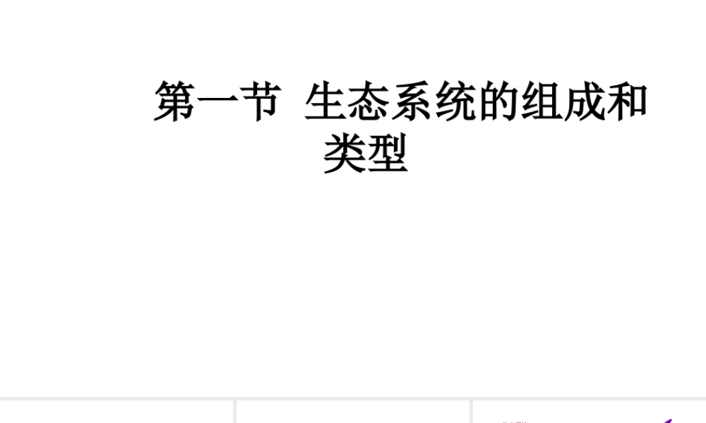 八年级生物下册 7.2.1 生态系统的组成和类型课件 （新版）冀教版-（新版）冀教级下册生物课件