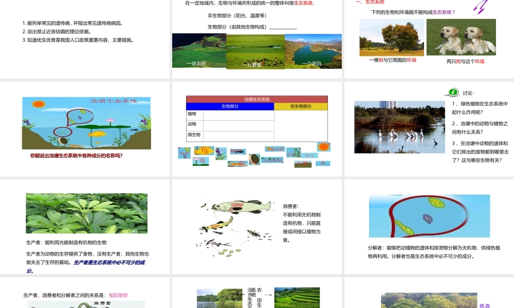 八年级生物下册 7.2.1 生态系统的组成和类型课件 （新版）冀教版-（新版）冀教级下册生物课件