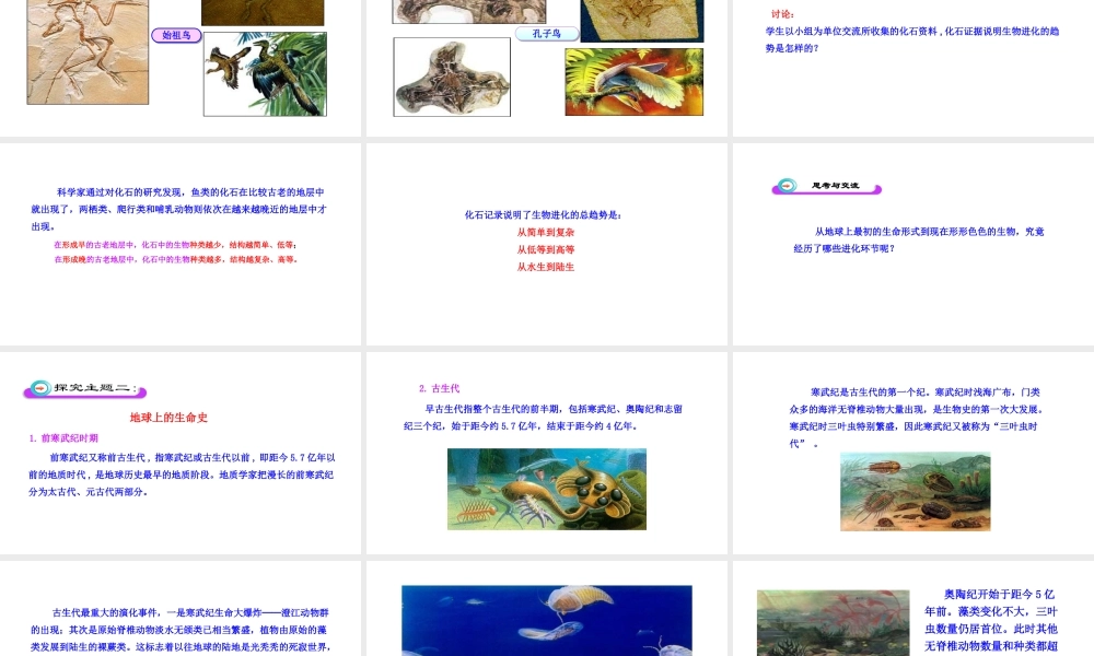 八年级生物下册 21.2 生物的进化（第1课时）课件 （新版）北师大版-（新版）北师大版初中八年级下册生物课件
