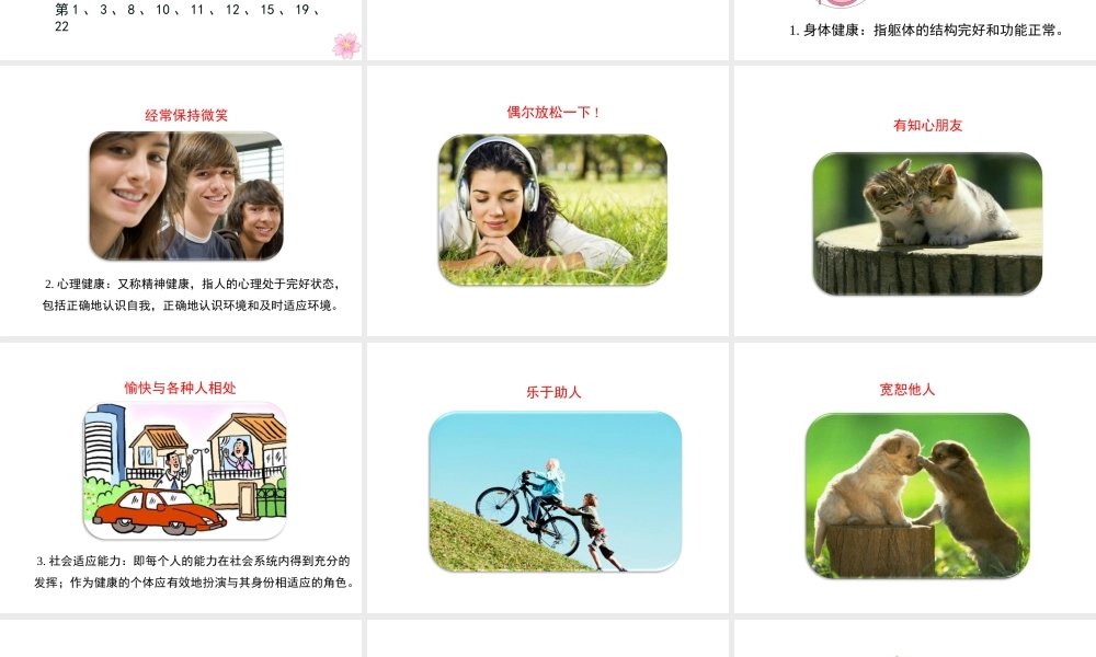 八年级生物下册 8.3.1 评价自己的健康状况教学课件 （新版）新人教版-（新版）新人教版初中八年级下册生物课件