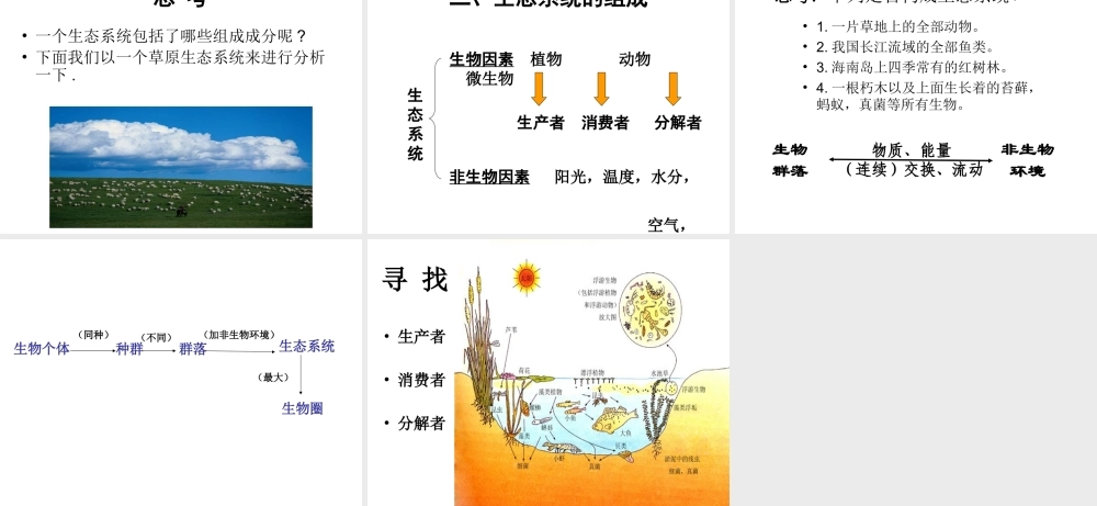 八年级生物下册 23.2《生态系统概述》课件 （新版）北师大版-（新版）北师大级下册生物课件