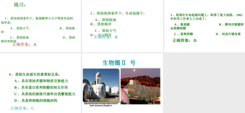 八年级生物下册 7.3.1 地球上生命的起源课件 （新版）新人教版-（新版）新人教级下册生物课件