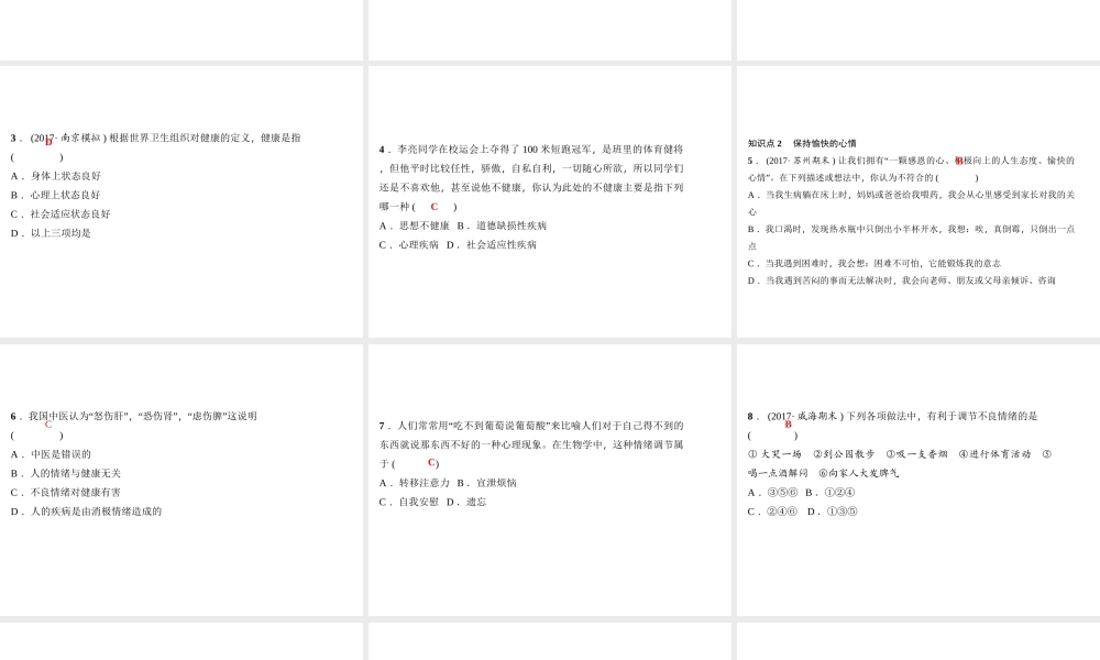 八年级生物下册 8.3.1评价自己的健康状况课件（新版）新人教版-（新版）新人教级下册生物课件